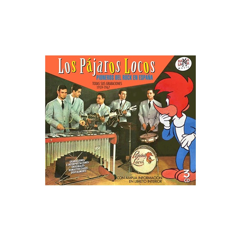 LOS PAJAROS LOCOS - PIONEROS DEL ROCK EN ESPAÑA - TODAS SUS GRABACIONES 1959-1967 ( RQ 55152 )